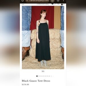 Black gauze tent dress fashion brand company xl